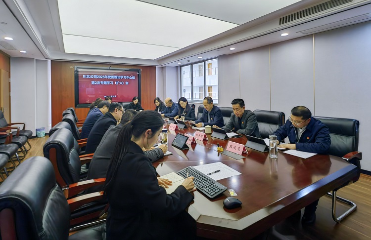 ag亚州游戏集团官网公司党委副书记、董事赵梦婕赴川北公司列席旁听2025年党委理论学习中心组第2次专题学习（扩大）会议（小.jpg